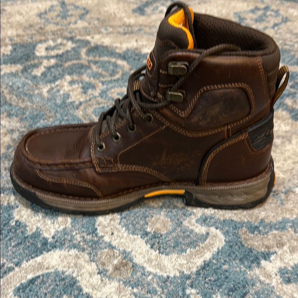 Georgia Boot Brown Leather Work Boots - Picture 7 of 13